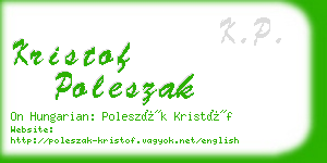 kristof poleszak business card